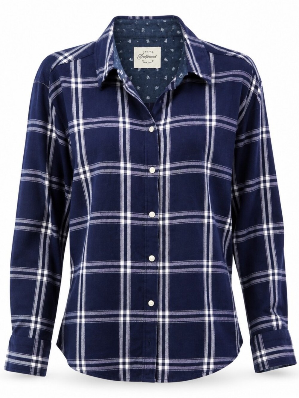 Jachs Girlfriend Blue Plaid Button-Up Shirt Size XXL